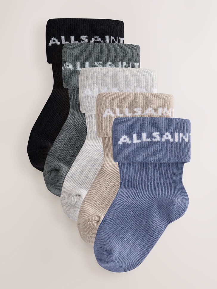 smALLSAINTS Baby Logo Roll Top Socks 5 Pack