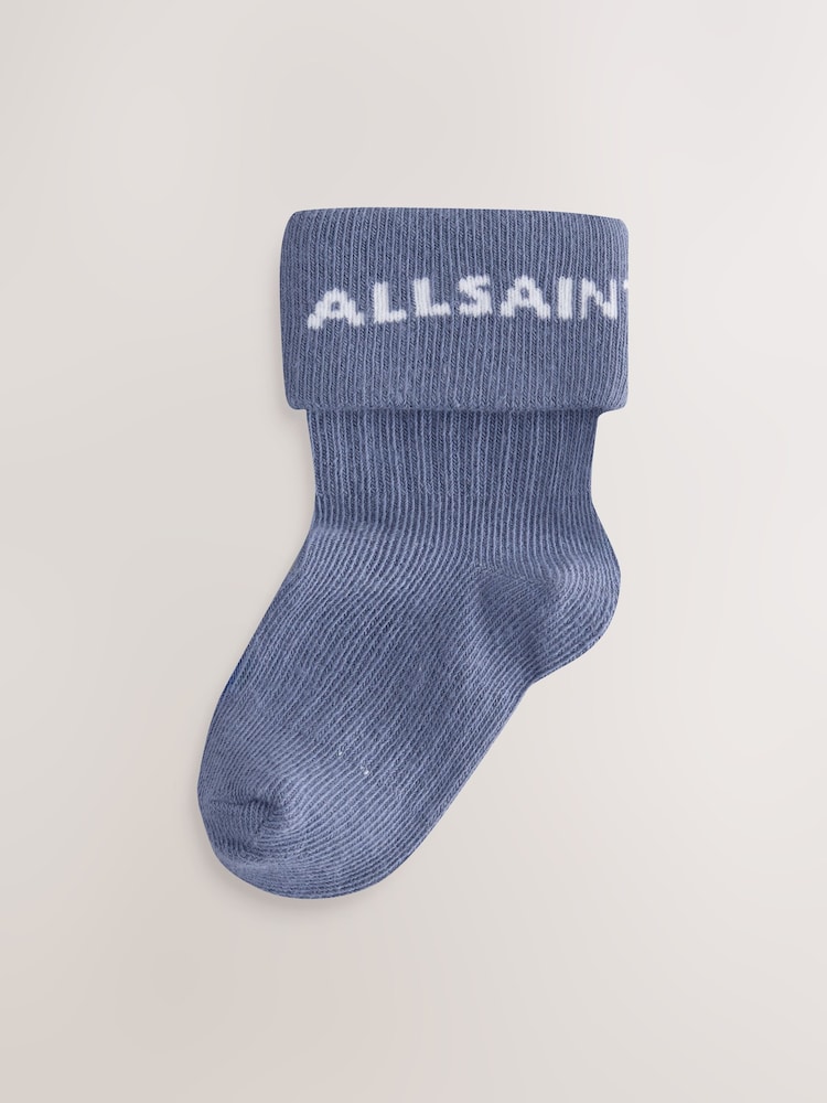 smALLSAINTS Blue Baby Logo Roll Top Socks 5 Pack - Image 2 of 6