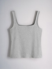 The Set 3 Pack Square Neck Vest Khaki/Grey Marl/White - Image 5 of 10