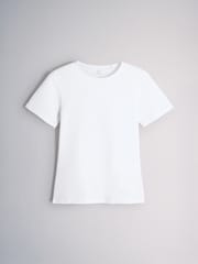 The Set 5 Pack Short Sleeve Fitted Crew Neck T-Shirts White - Image 6 of 8