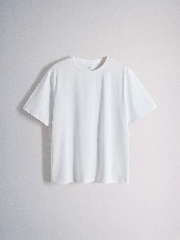 The Set 5 Pack Relaxed T-Shirts Pale Khaki/Neutral/Light Pink/Grey/White - Image 2 of 8