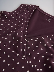 The Set 4 Pack Cross V-Neck Cap Sleeve Tops Plum Spot/Taupe/Light Pink/Pale Khaki - Image 10 of 10