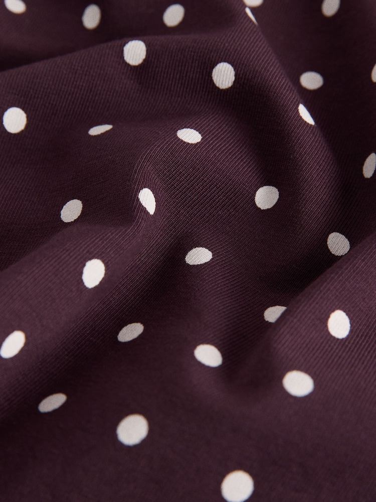 The Set 4 Pack Cross V-Neck Cap Sleeve Tops Plum Spot/Taupe/Light Pink/Pale Khaki - Image 6 of 6