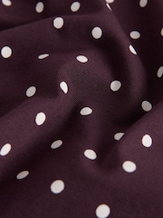 The Set 4 Pack Cross V-Neck Cap Sleeve Tops Plum Spot/Taupe/Light Pink/Pale Khaki - Image 9 of 10