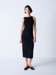 The Set 3 Pack Boat Neck Midi Dresses Dark Navy/Plum/Taupe - Image 1 of 6