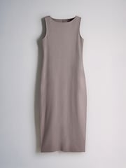 The Set 3 Pack Boat Neck Midi Dresses Dark Navy/Plum/Taupe - Image 5 of 6