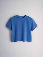 The Set 5 Pack Heavyweight Cropped T-Shirts Navy Blue/Red/Cobalt/Baby Blue/White - Image 3 of 8