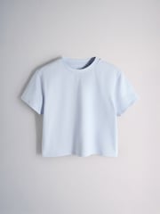 The Set 5 Pack Heavyweight Cropped T-Shirts Navy Blue/Red/Cobalt/Baby Blue/White - Image 4 of 8