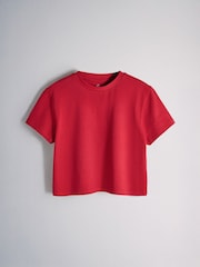 The Set 5 Pack Heavyweight Cropped T-Shirts Navy Blue/Red/Cobalt/Baby Blue/White - Image 5 of 8