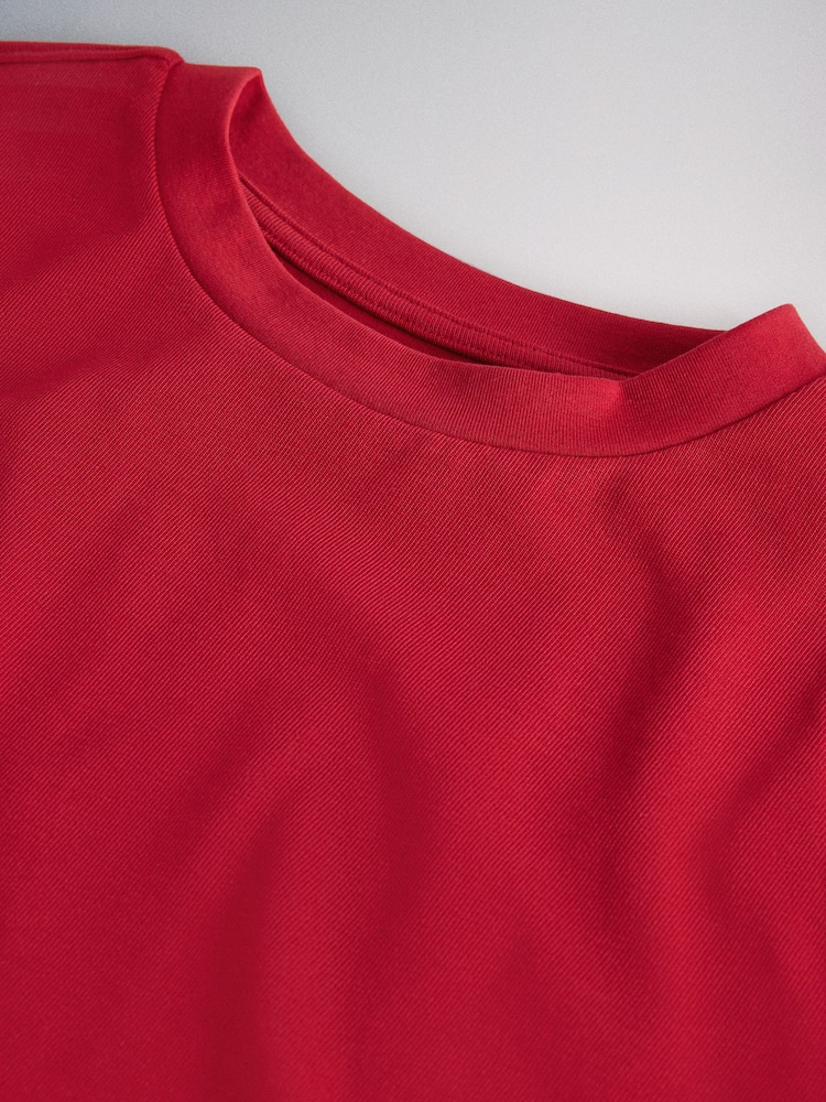 The Set 5 Pack Heavyweight Cropped T-Shirts Navy Blue/Red/Cobalt/Baby Blue/White - Image 8 of 8