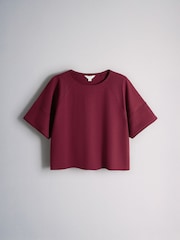 The Set 2 pack Raglan T-Shirt and Short Sweat Co-ord Red - Image 2 of 5
