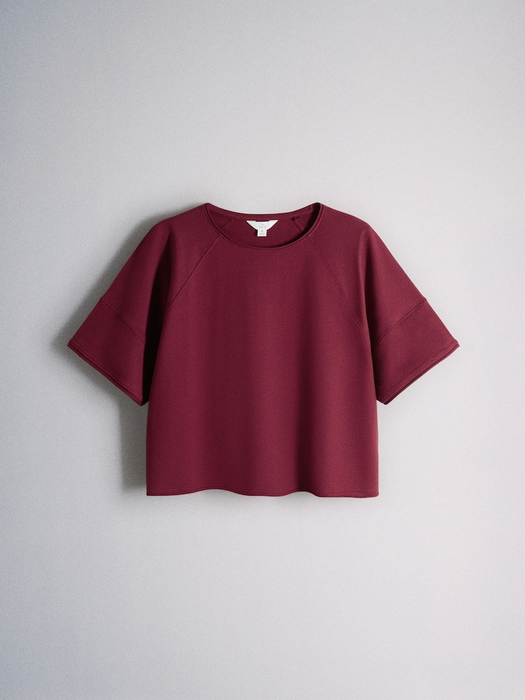 The Set 2 pack Raglan T-Shirt and Short Sweat Co-ord Red - Image 2 of 5