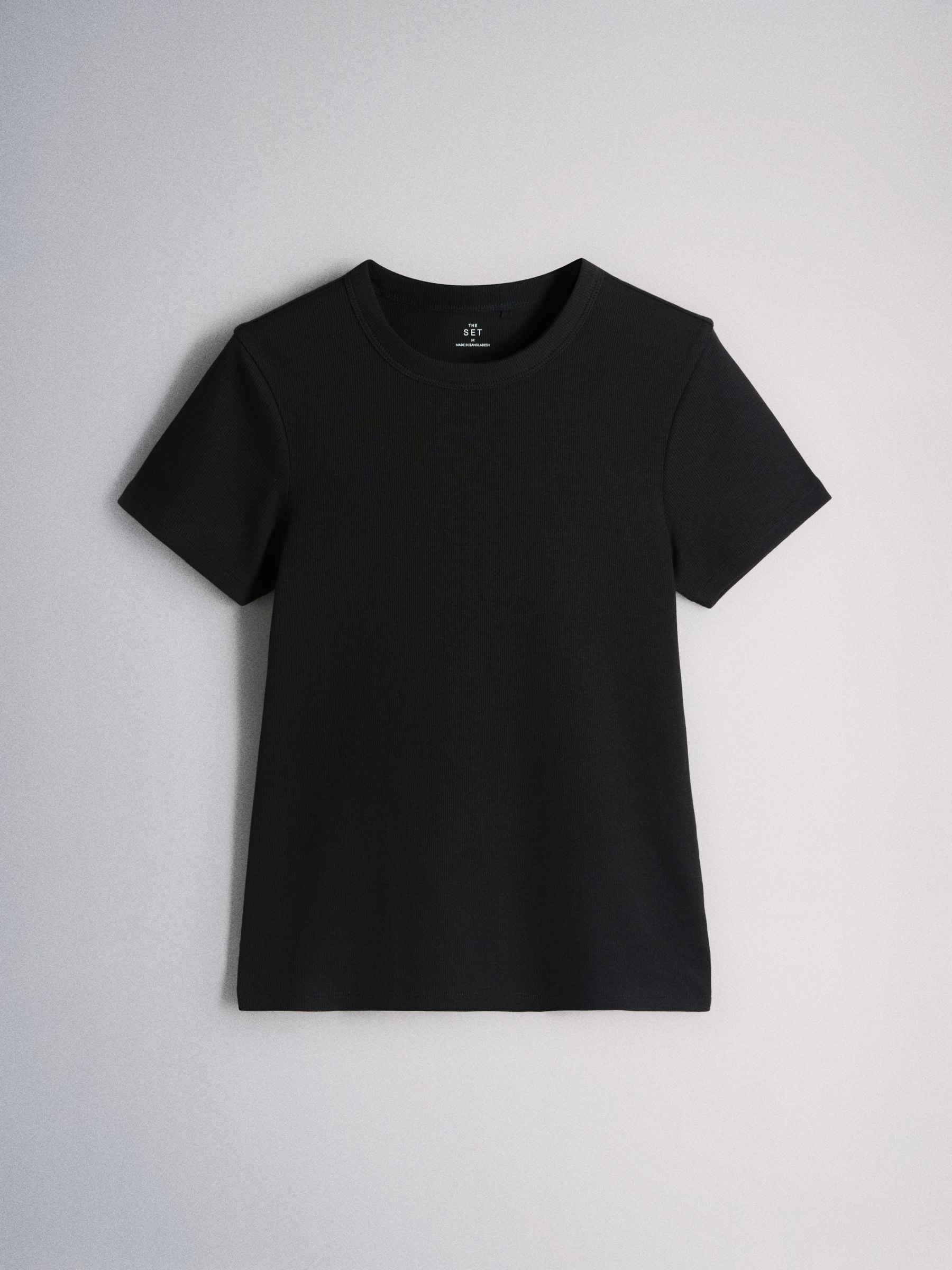Buy The Set 3 Pack Short Sleeve Ribbed T-Shirts Chocolate Brown
