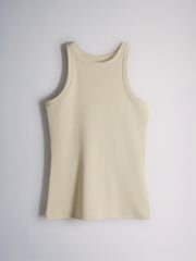 Blasskhaki/Neutral/Hellpink/Grau/Weiß - The Set – 4er-Pack gerippte Trägertops mit Racerback - Bild 5 von 6