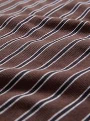 The Set 4 Pack Ribbed Cami Strap Midi Dresses Brown Stripe/Rust/Khaki Green/Chocolate Brown - Image 6 of 6