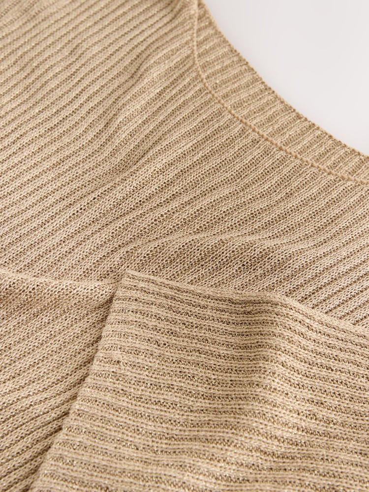 Gold Maxi Knitted Dress - Image 7 of 7