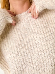 Roman Natural Fluffy Sequin Knit Jumper - Image 5 of 5
