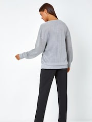 Roman Metallic Relaxed Shimmer Jumper - Image 3 of 4