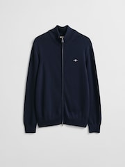 GANT Casual Baumwoll-Strickjacke mit durchgehendem Reißverschluss - Bild 5 von 6