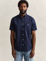 GANT Blue Classic Poplin Shirt - Image 1 of 7