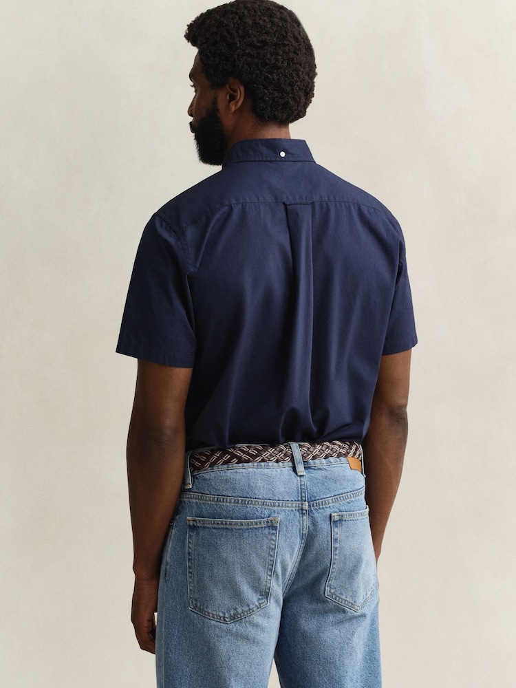 GANT Blue Classic Poplin Shirt - Image 2 of 7