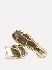 Linzi Gold Mode Strappy Kitten Heel Sandals - Image 5 of 5