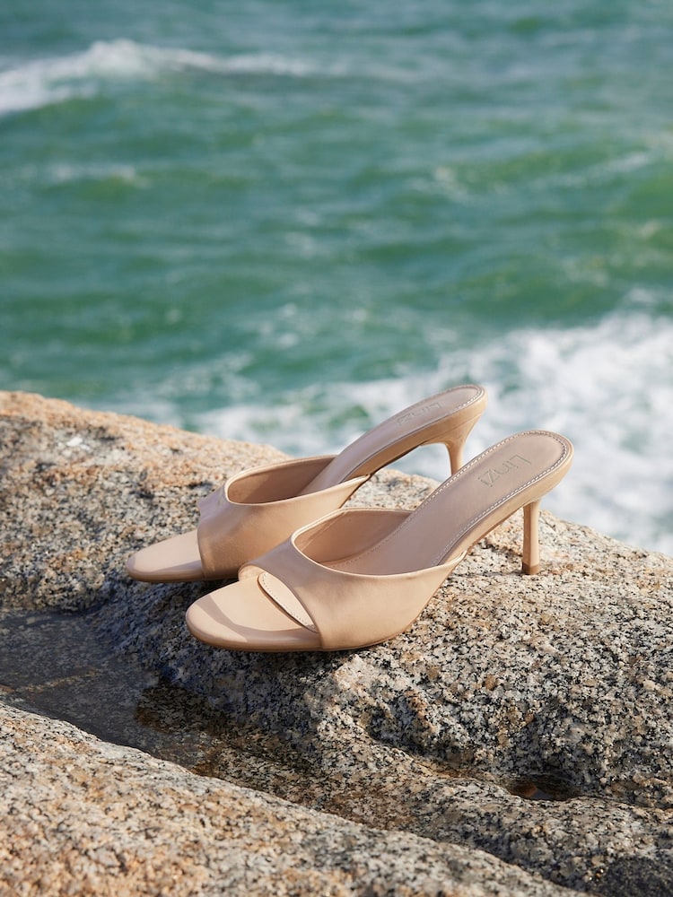 棕色 - Linzi Erin Mule Heeled Sandals - 圖片 2/6