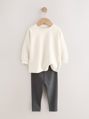 Grey Long Sleeve Top and Leggings Set (3mths-7yrs) - Image 5 of 8