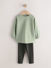 vert - Ensemble haut manches longues et Leggings (3mois-7ans) - Image 1 de 5