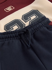 Berry/Ecru Varsity Top and Joggers Set (3mths-7yrs) - Image 8 of 8