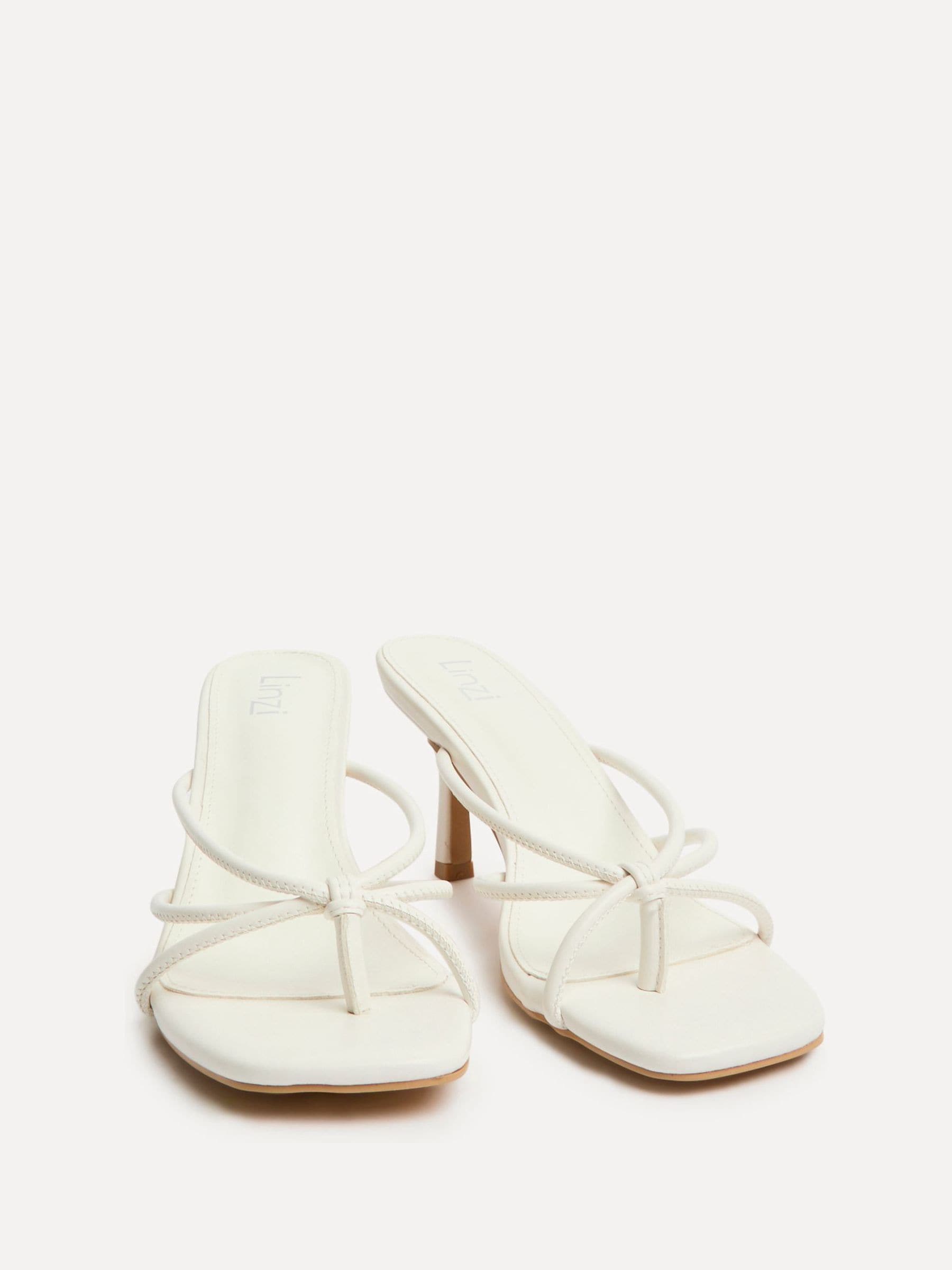 Buy Linzi White Solis Strappy Toe Post Heeled Sandals from Next USA