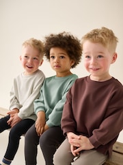 Brown/Green/Off-white Crew Top and Legging Set 3 Pack (3mths-7yrs) - Image 4 of 4