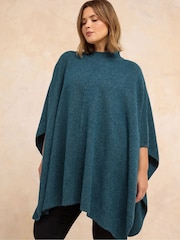 Evans Green Seam Detail Poncho - Image 1 of 5