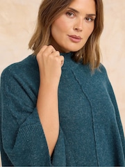Evans Green Seam Detail Poncho - Image 4 of 5