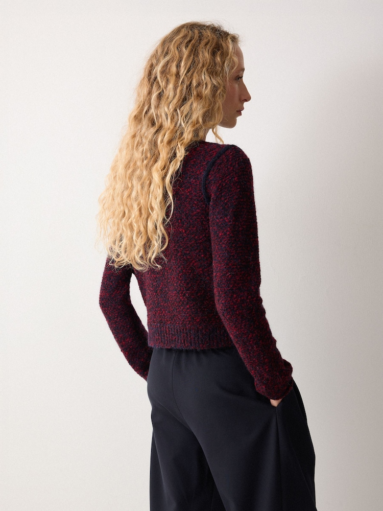 Starannie dziana kurtka tweedowa Jigsaw - Obraz 4 z 4 Starannie dziana kurtka tweedowa Jigsaw - Obraz 4 z 4