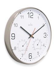 Acctim Clocks Chrome Komfort 305mm Metal Thermo Hygro Wall Clock - Image 3 of 4