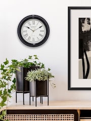 Acctim Clocks Black Redbourn 30cm Wall Clock - Image 1 of 5