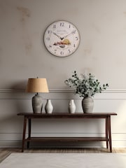 Brookpace Lascelles Beige Fruits De Mer Wall Clock 36cm - Image 1 of 4