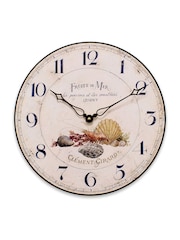 Brookpace Lascelles Beige Fruits De Mer Wall Clock 36cm - Image 2 of 4