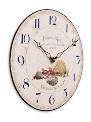 Brookpace Lascelles Beige Fruits De Mer Wall Clock 36cm - Image 4 of 4
