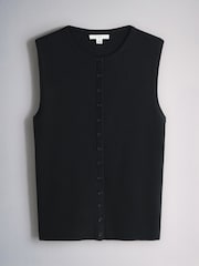 The Set 3 Pack Knitted Crew Neck Waistcoats Black/Chocolate Brown/Brick Red - Image 3 of 6