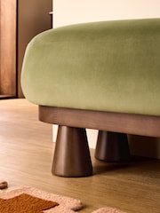 MADE.COM Fern Green Velvet Talvi Bench - Image 2 of 3
