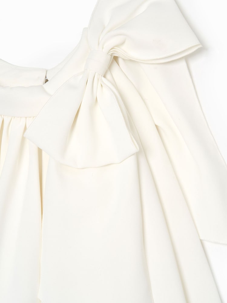 Angel & Rocket White Amelia White Bow Swing Dress - Image 8 of 8 Angel & Rocket White Amelia White Bow Swing Dress - Image 8 of 8