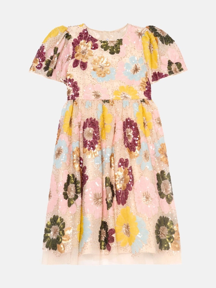 Buy Angel & Rocket White Verity Flower Sequin Dress from Next USA