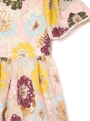 Angel & Rocket White Verity Flower Sequin Dress - Image 12 of 12