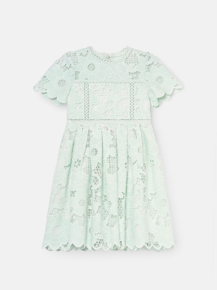 Girls Mint Green Lace Occasion Dress | Angel & Rocket 9 yrs