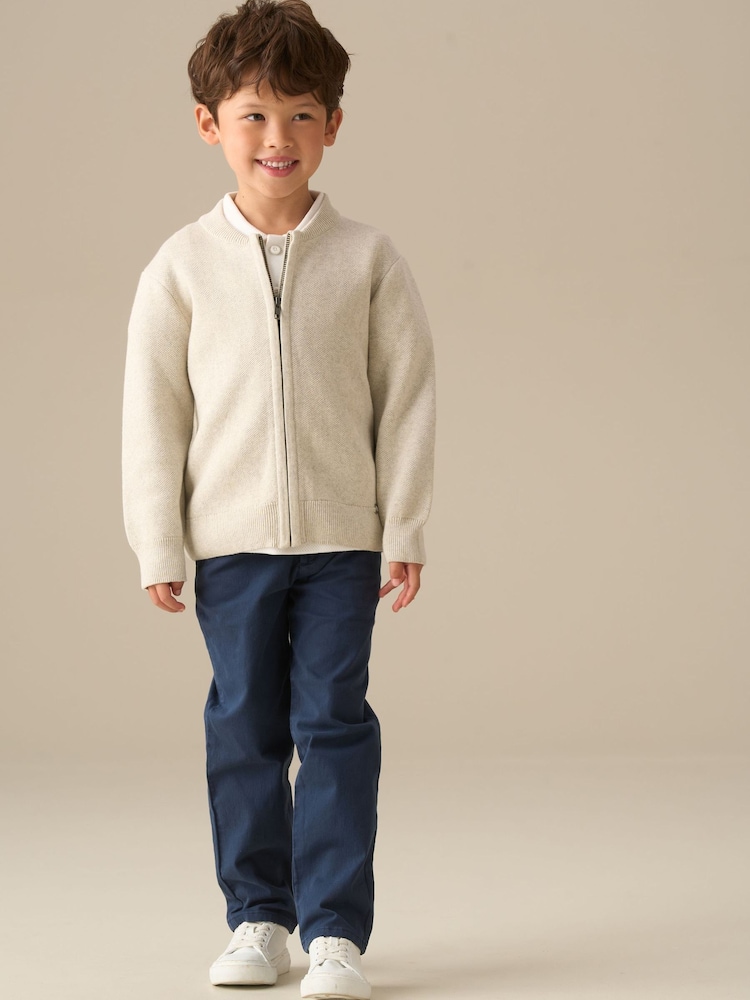 Angel & Rocket Grey Max Zip Through Knit Jacket - Image 2 of 7 Angel & Rocket Grey Max Zip Through Knit Jacket - Image 2 of 7