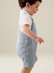 Angel & Rocket Blue Jaxson Dungaree Shorts Set - Image 4 of 7