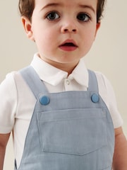 Angel & Rocket Blue Jaxson Dungaree Shorts Set - Image 5 of 7