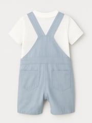Angel & Rocket Blue Jaxson Dungaree Shorts Set - Image 7 of 7